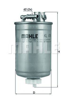 Топливный фильтр MAHLE ORIGINAL KL 476D