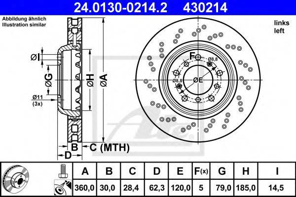 Тормозной диск ATE 24.0130-0214.2