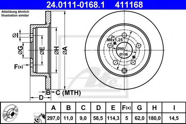 Тормозной диск ATE 24.0111-0168.1
