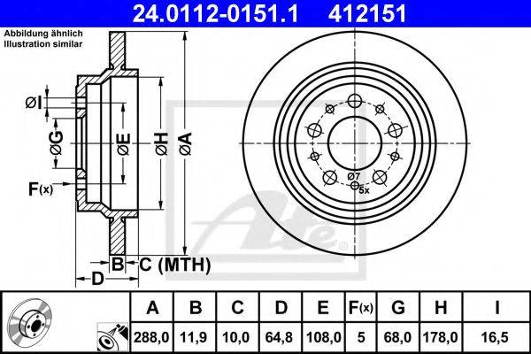 Тормозной диск ATE 24.0112-0151.1
