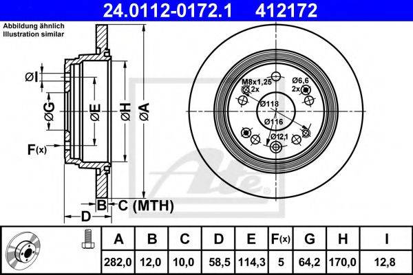 Тормозной диск ATE 24.0112-0172.1