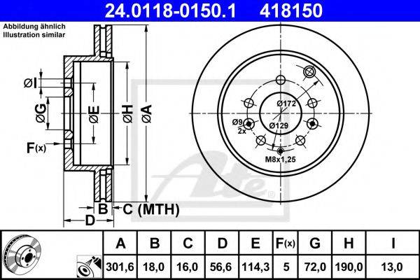 Тормозной диск ATE 24.0118-0150.1