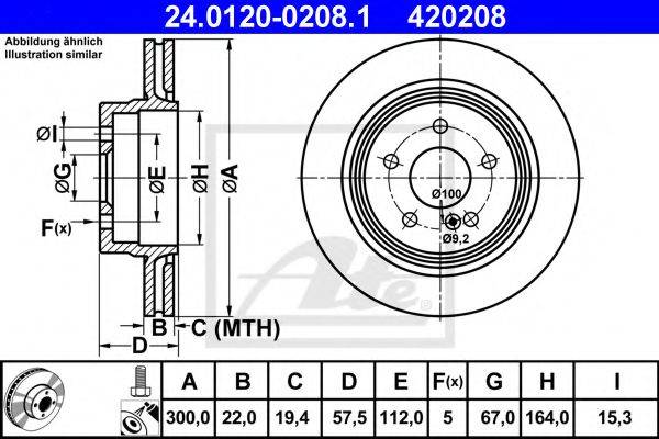 Тормозной диск ATE 24.0120-0208.1
