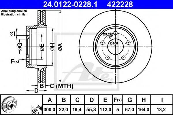 Тормозной диск ATE 24.0122-0228.1