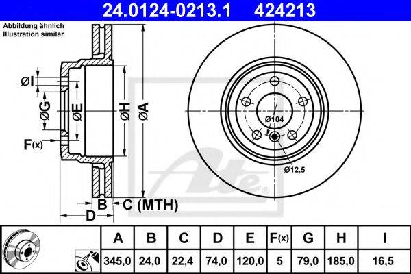 Тормозной диск ATE 24.0124-0213.1