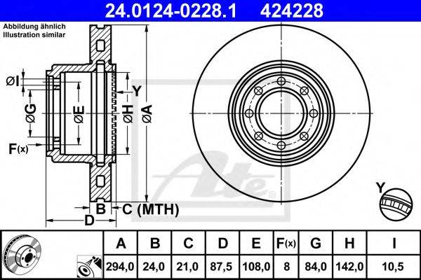 Тормозной диск ATE 24.0124-0228.1