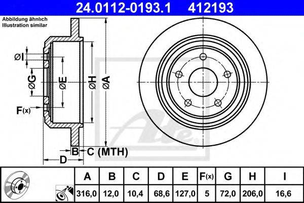 Тормозной диск ATE 24.0112-0193.1