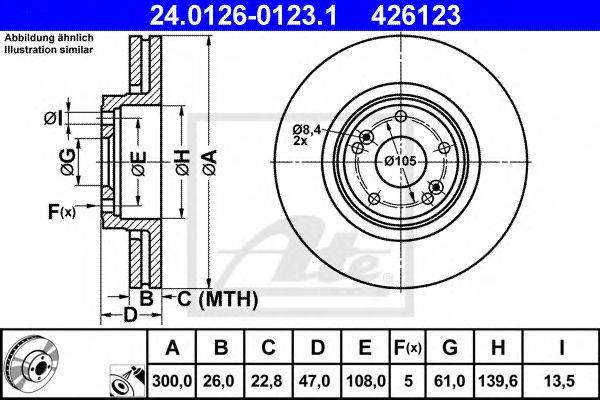 Тормозной диск ATE 24.0126-0123.1