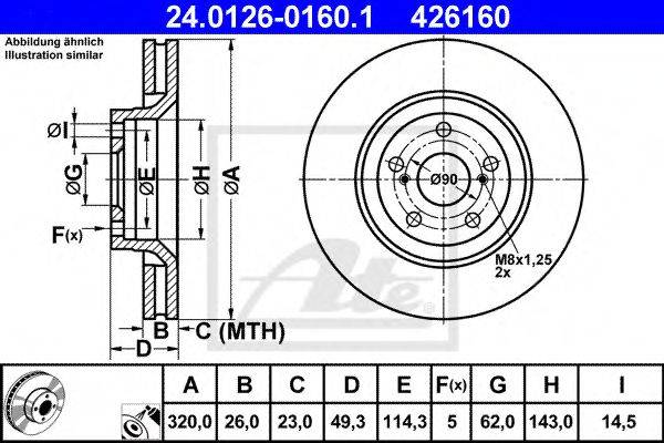 Тормозной диск ATE 24.0126-0160.1