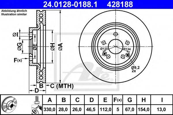 Тормозной диск ATE 24.0128-0188.1