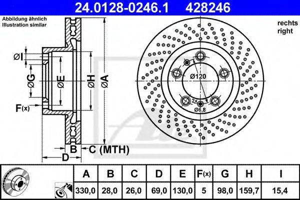 Тормозной диск ATE 24.0128-0246.1