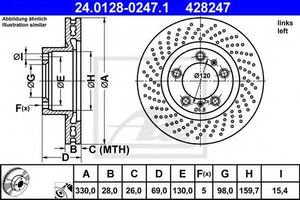 Тормозной диск ATE 24.0128-0247.1