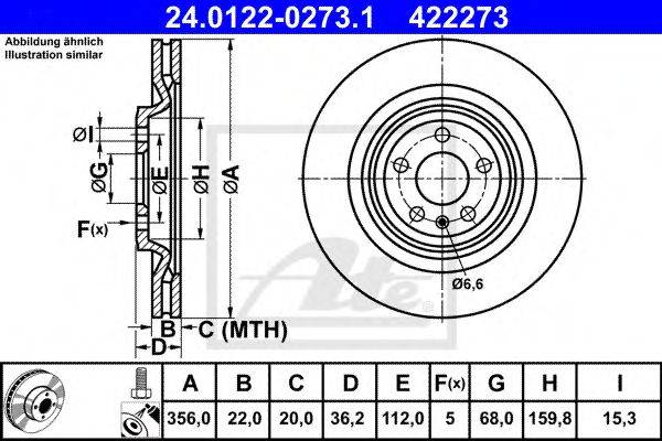 Тормозной диск ATE 24.0122-0273.1