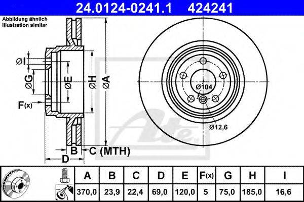 Тормозной диск ATE 24.0124-0241.1