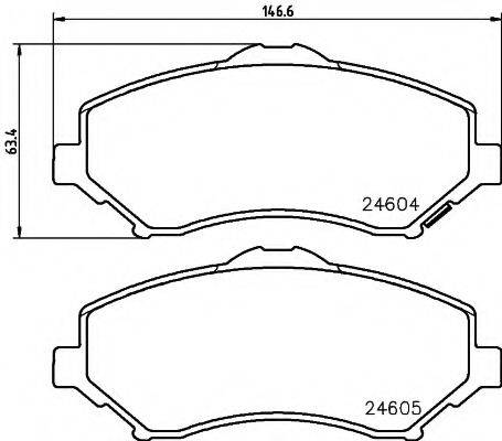 Комплект тормозных колодок, дисковый тормоз TEXTAR 2460401