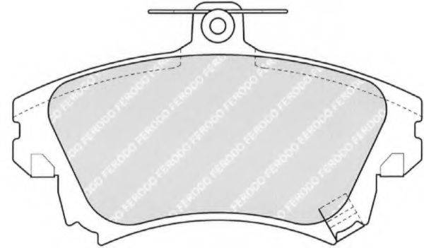 Комплект тормозных колодок, дисковый тормоз FERODO FDB1384