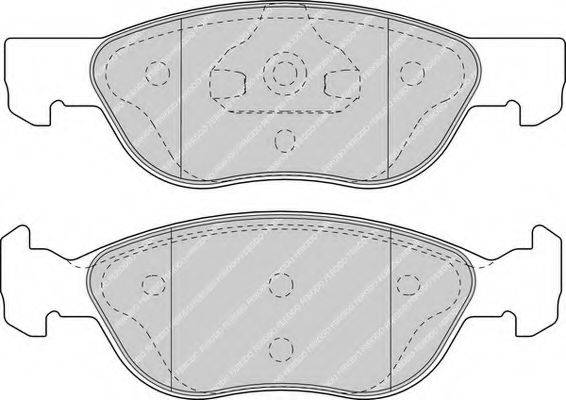 Комплект тормозных колодок, дисковый тормоз FERODO FDB1651
