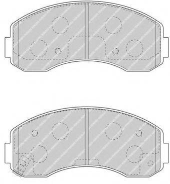 Комплект тормозных колодок, дисковый тормоз FERODO FDB4567