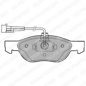 Комплект тормозных колодок, дисковый тормоз DELPHI LP1413