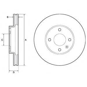Тормозной диск DELPHI BG4671C